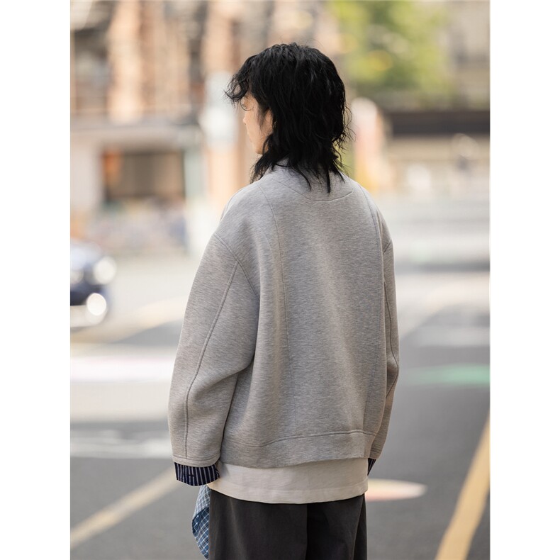 网络图现货潮牌学院风格纹拼接秋季休闲两件套运动卫衣JA256-P53,男装卫衣,星座715-7