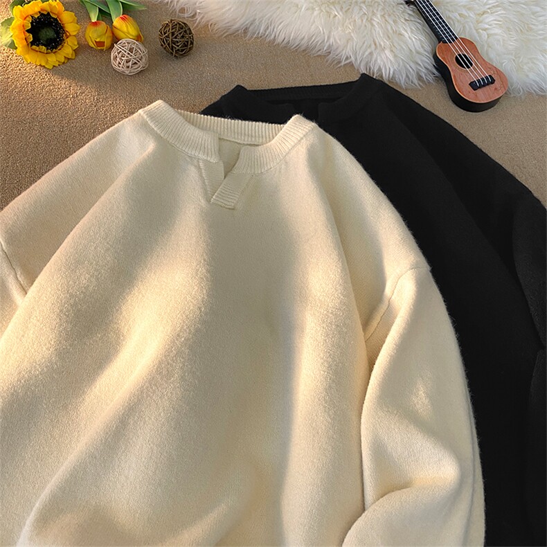 cleanfit小V领毛衣加厚保暖内搭纯色针织线衣男5Q1145-TP36不，男装针织衫/毛衣，电商A102