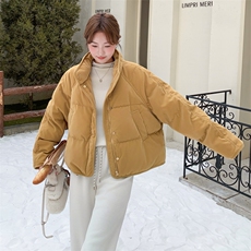 新款主推丝绒羽绒50绒羽绒服2655-P245-K368，女装短外套，2C129