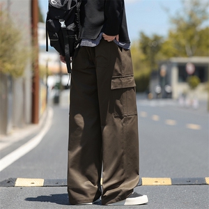 2025秋冬新款休闲男裤厚款直筒宽松松紧腰橡筋工装裤子3361-特P42图片