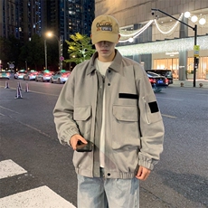 春款现货复古休闲工装夹克男士翻领宽松外套JK02656-P78，男装夹克，星座308B-2