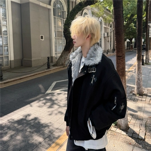 现货 美式cleanfit十字架座山雕男女高级感夹棉衣开衫MY7862/P105图片