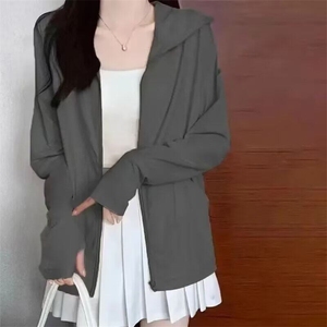 防晒衣女款夏季2025新款宽松冰丝透气薄款开衫防晒服轻薄开衫外套图片