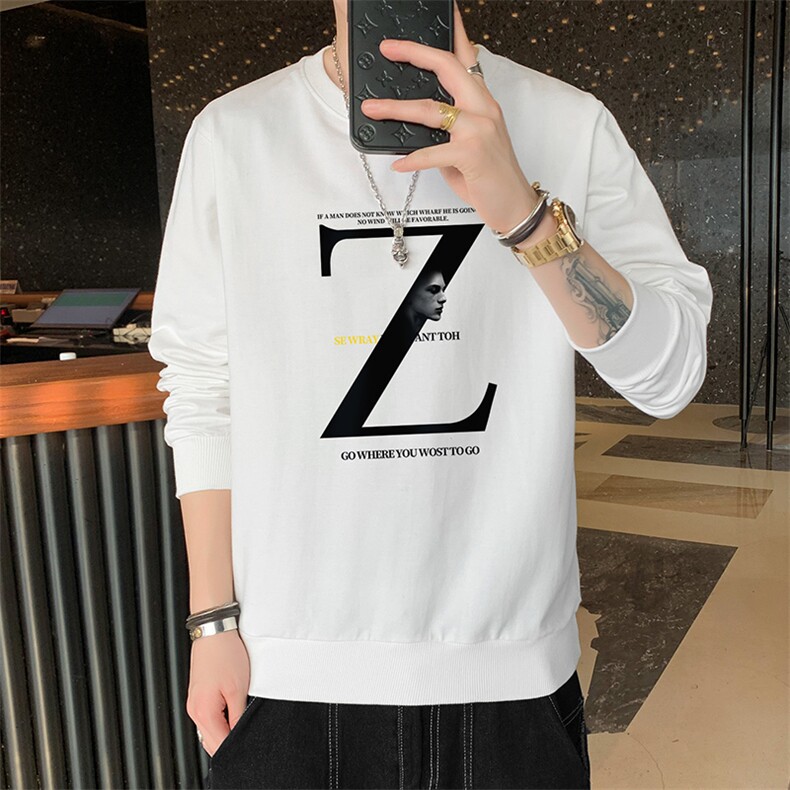 2026秋季新款潮流男士圆领字母印花套头卫衣大码1210-2-F001-P15,男装卫衣,星座1816-2（原1210–2）