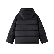 90%绒新标有报告连帽撞色韩版宽松羽绒服外套上衣Y990/370，男装羽绒服，星座202