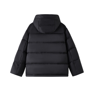 90%绒新标有报告连帽撞色韩版宽松羽绒服外套上衣Y990/370图片