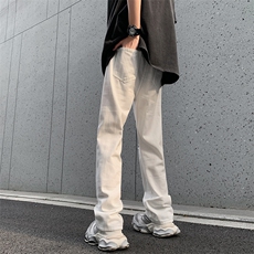 美式hiphop破洞牛仔裤男款夏季水洗微喇裤子高街潮牌62188-p40，男装牛仔裤，星座1008-1
