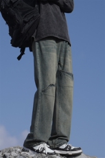 美式复古潮牌宽松微喇高街直筒裤男生工装XZ225-3-CK903-P55控75，男装牛仔裤，星座225-3