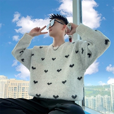 AM307/P88控118秋冬季社会小伙宽松韩式潮流保暖打底毛衣男灰首，男装T恤，星座305B-1
