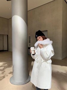 冬季 新款大毛领派克羽绒服,女装羽绒服,谦度