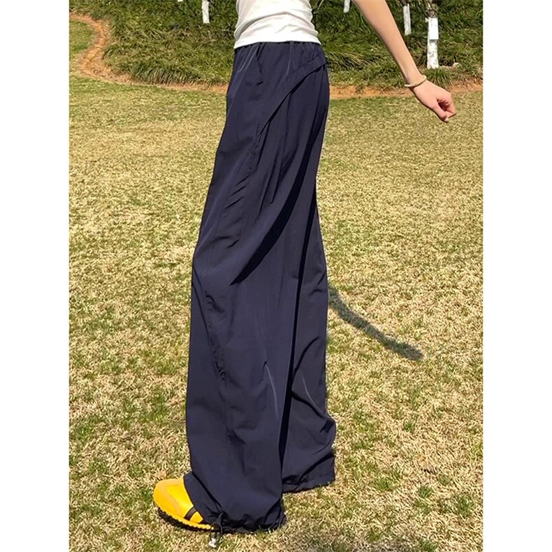 ！美式复古拼接速干休闲伞兵运动裤,女装休闲裤,星座617C