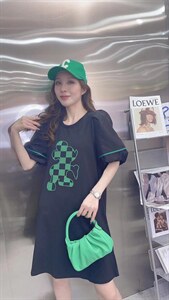 夏季新款十字绣米奇时尚连衣裙图片