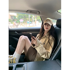 TC1399-P45小马刺绣休闲长袖衬衫上衣女新款宽松慵懒外搭衬衣外套，男装衬衫，星座617A-2