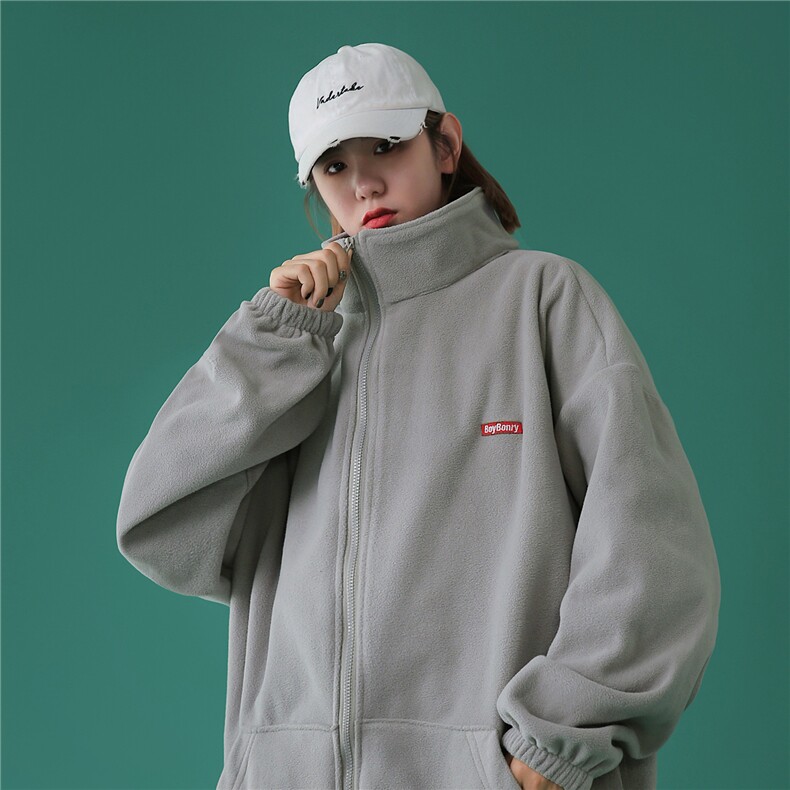 秋冬新款立领拉链卫衣开衫加厚摇粒绒保暖宽松绒衫G808-P65控88，男装棉衣，星座617A-6（原A405-1）