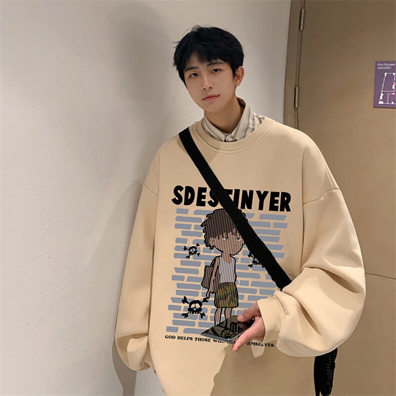 抖音供货、复合重磅360克现货圆领卫衣宽松D223A-YL2325-特P28,男装卫衣,电商019-1