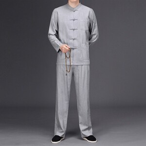 唐装中式长袖外套中老年2023春季新款男装风复古盘扣汉服套装,男装民族服装,电商B212（原钱塘6029）