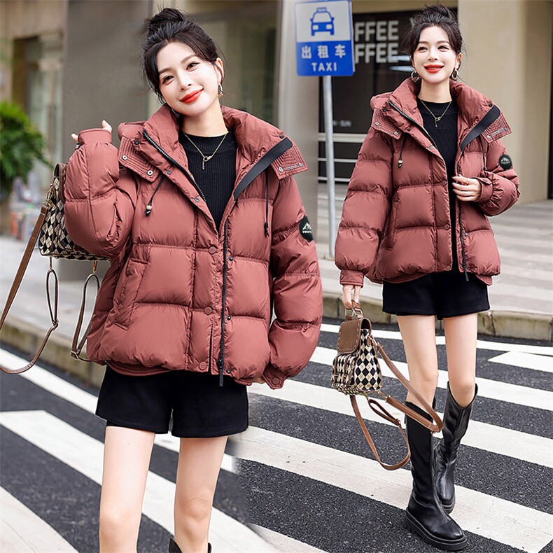 2024年冬季新款90%白鸭绒短款连帽，女装羽绒服，艾尚靓装