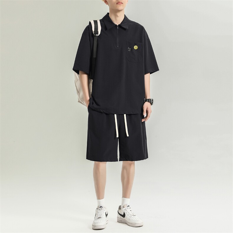 短袖t恤夏季薄款2026新款青少年男生休闲运动套装TZ22-特批-70,男装休闲套装,星座718