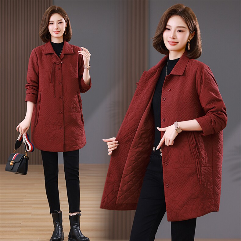 时尚显瘦中长款棉服棉衣女保暖舒适冬季必备，女装棉衣/棉服，韩派