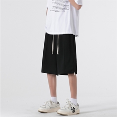 简约宽松垂感西装短裤男情侣夏季直筒五分裤XZ211-1-K2330-P45，男装牛仔裤，星座211-1
