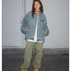 春季新款牛仔外套短款女上衣小个子春秋薄款夹克韩版宽松，男装工装外套，星座1210-1