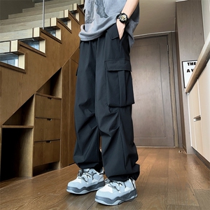 美式冲锋裤子男新款运动登山裤宽松休闲工装裤K0801-P40图片