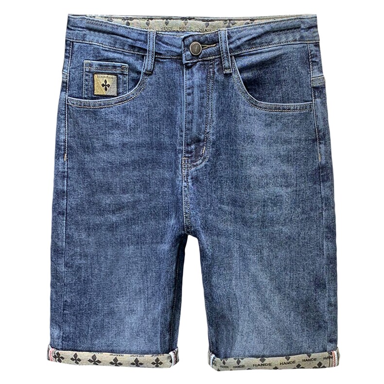 抖音直播夏季牛仔短裤男高端刺绣弹力YKK拉链休闲五分裤DK871-P60,男装牛仔裤,星座1207-1