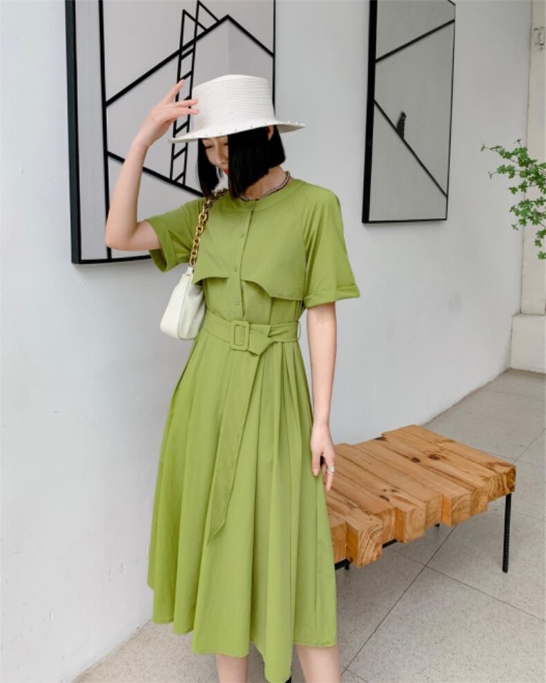 【现货】夏季新款四面弹收腰连衣裙，女装连衣裙，得瑟空间