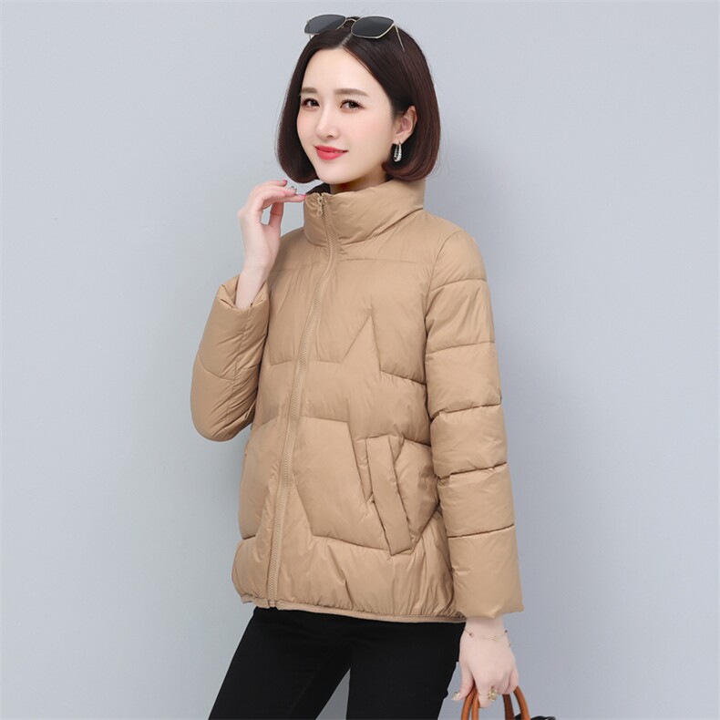 立领棉服女冬季2022新款时尚小棉袄宽松保暖棉衣外套图片