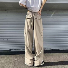 机能工装裤子男士夏季新款潮牌宽松直筒阔腿休闲长裤美式伞兵裤，男装休闲裤，星座506A
