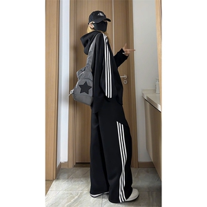 连帽美式三条杠卫衣卫裤套装W4705特P42控89/K8689特P40控79图片