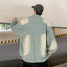 美式水洗牛仔夹克男秋季ins潮牌复古高级感外套JK02115-P65，男装夹克，星座308B-1