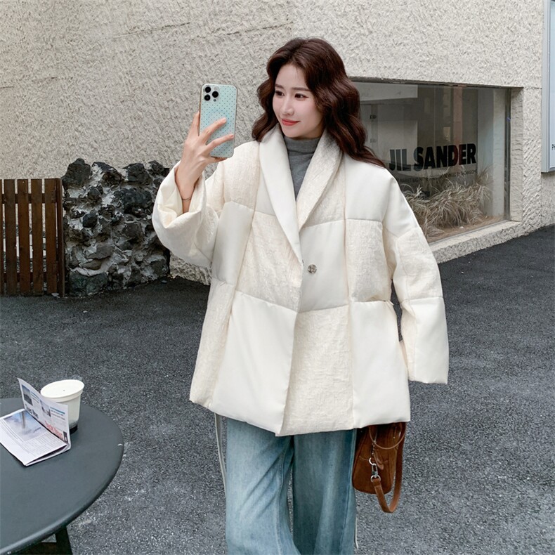 现货新中式绑带羽绒服女款冬季2025新款超好看,女装羽绒服,仟媚宠