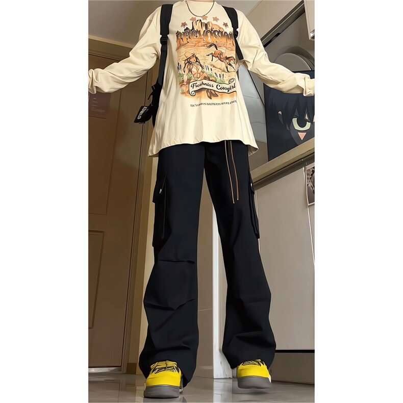 春季加长版工装裤男高个子阔腿直筒伞兵裤188cm110裤子KZ012P78,男装工装外套,电商B312