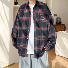 春季衬衫新款宽松休闲男女同款衬衣XZ102B-1-CS2512P55，男装衬衫，星座102B-1