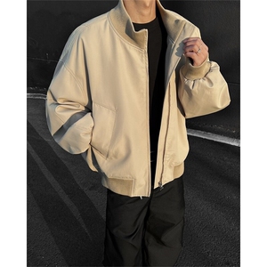 电商DSA028-JK2501 P65 100聚酯 螺纹立领机车飞行服夹克 限价98图片