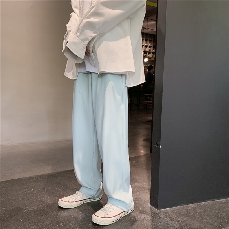 夏季拖地冰丝西裤宽松直筒超薄垂感拖地裤XZ1004-1KZ1668P35控,男装休闲裤,星座715