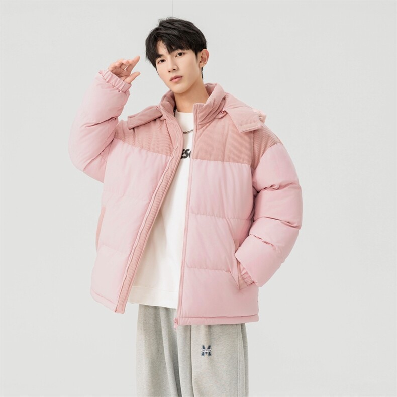 棉服撞色拼接灯芯绒外套男生冬季棉衣情侣装棉袄子M810-P85,男装棉衣,星座308B-2