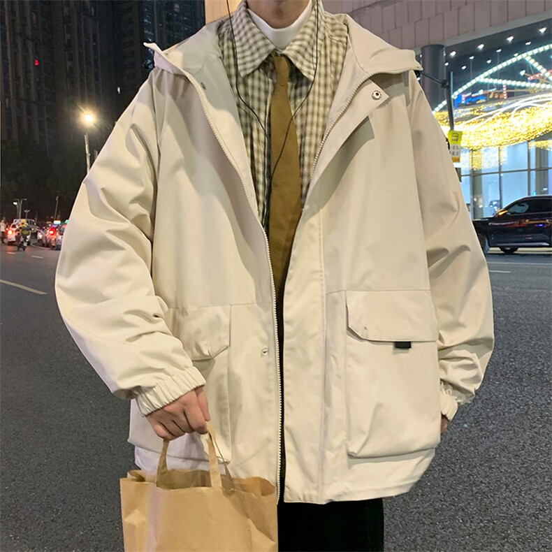 港风休闲大码运动情侣连帽夹克男外套CYJK9272P-75控价119,男装夹克,电商A128