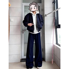 1506/Q62480/P42美式翻领棒球服藏青色飞行员夹克男上衣服，男装夹克，星座1506