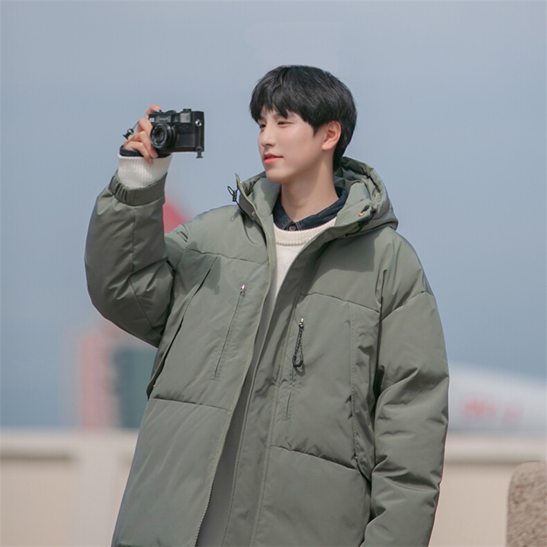 B225-W8513-P126-X158---纯色连帽棉服-材质60%棉40%聚酯纤维图片