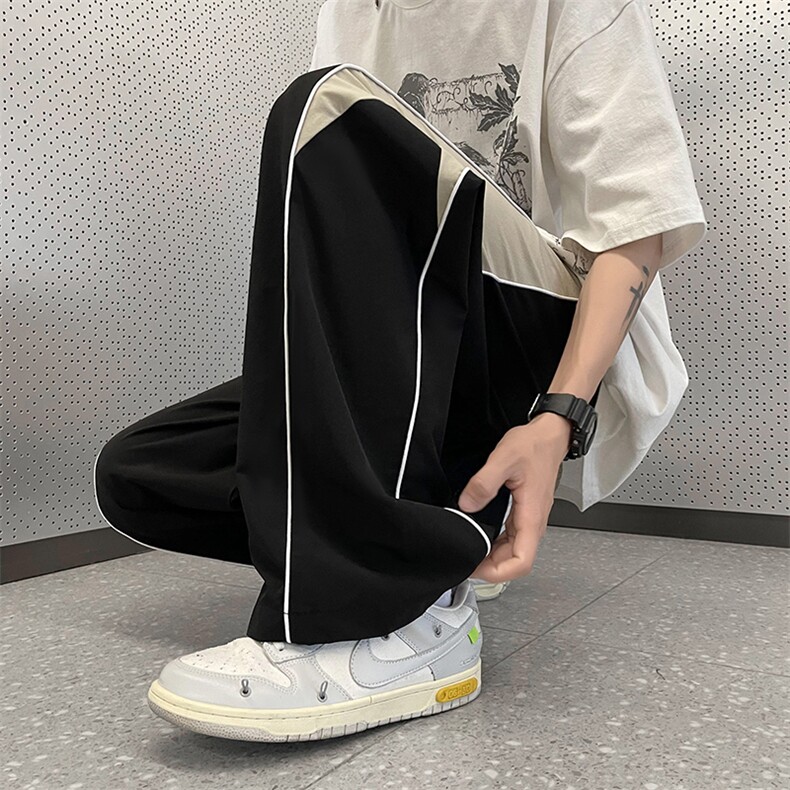 K62-P36夏季宽松设计感抽绳直筒运动休闲裤,男装休闲裤,星座1501-1