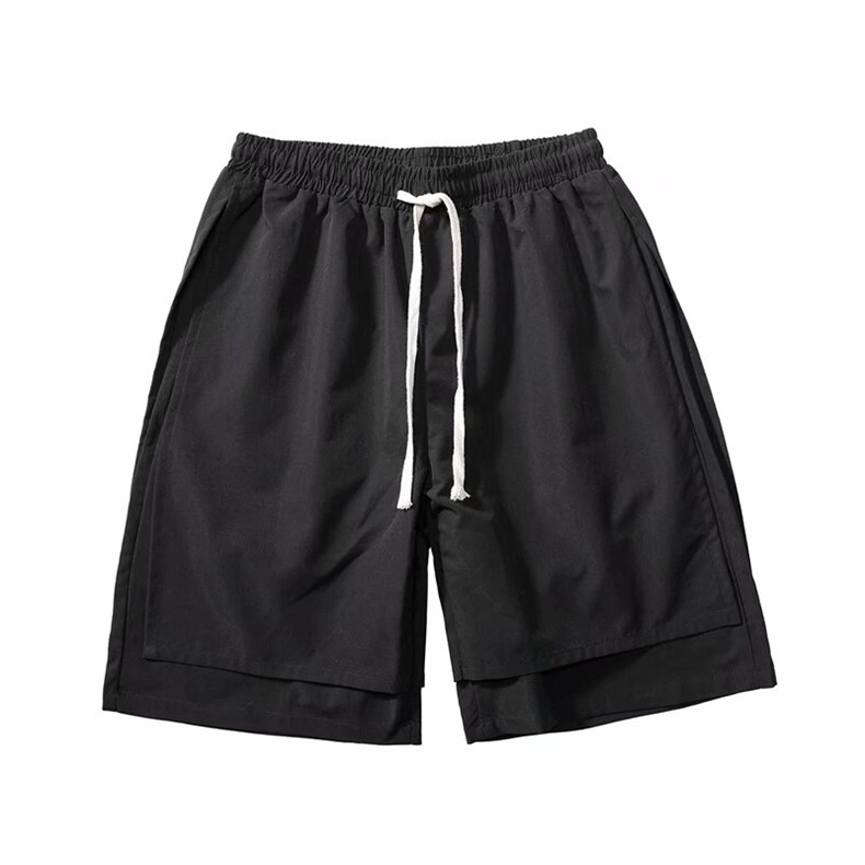 高街短裤男韩版潮流ins机能风假两件五分裤潮牌抽绳直筒DK633-p25,男装休闲裤,星座1008