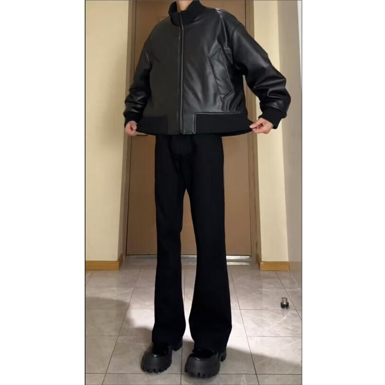cleanfit皮夹克飞行员棉衣807-3-JKM111-P110,男装夹克,星座807-3