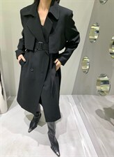 秋季新款极简垫肩风衣，女装风衣，AUDREY WANG