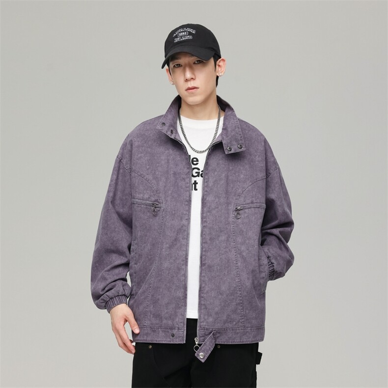 外套男春秋季美式高街短款棒球服痞帅工装夹克潮0668P115，男装夹克，电商A400（原B301）