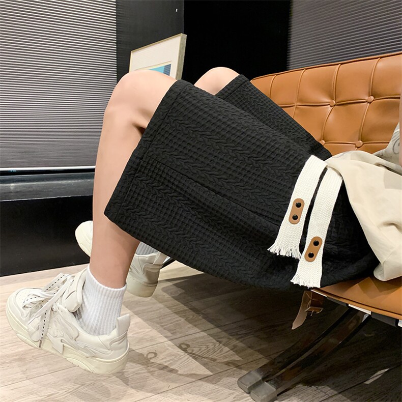 K9047/P30夏季百搭舒适短裤男中裤宽松潮男新款提花个性五分裤子,男装牛仔裤,电商A141