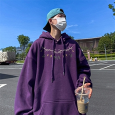 抖音得物供货可提供视频春装重磅美式宽松连帽卫衣DL2417，男装卫衣，电商A486-1