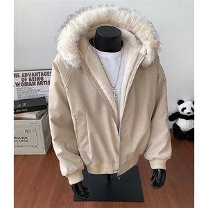 大理石座山雕连帽绒毛刺绣外套冬季棉服夹克XZ514-2-25106-特P100图片