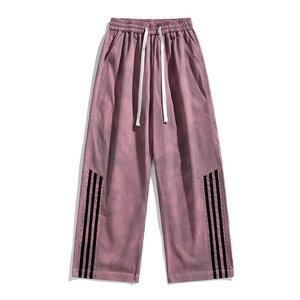 休闲裤男夏季新款港风宽松扎染工装阔腿裤CK8203-P48图片